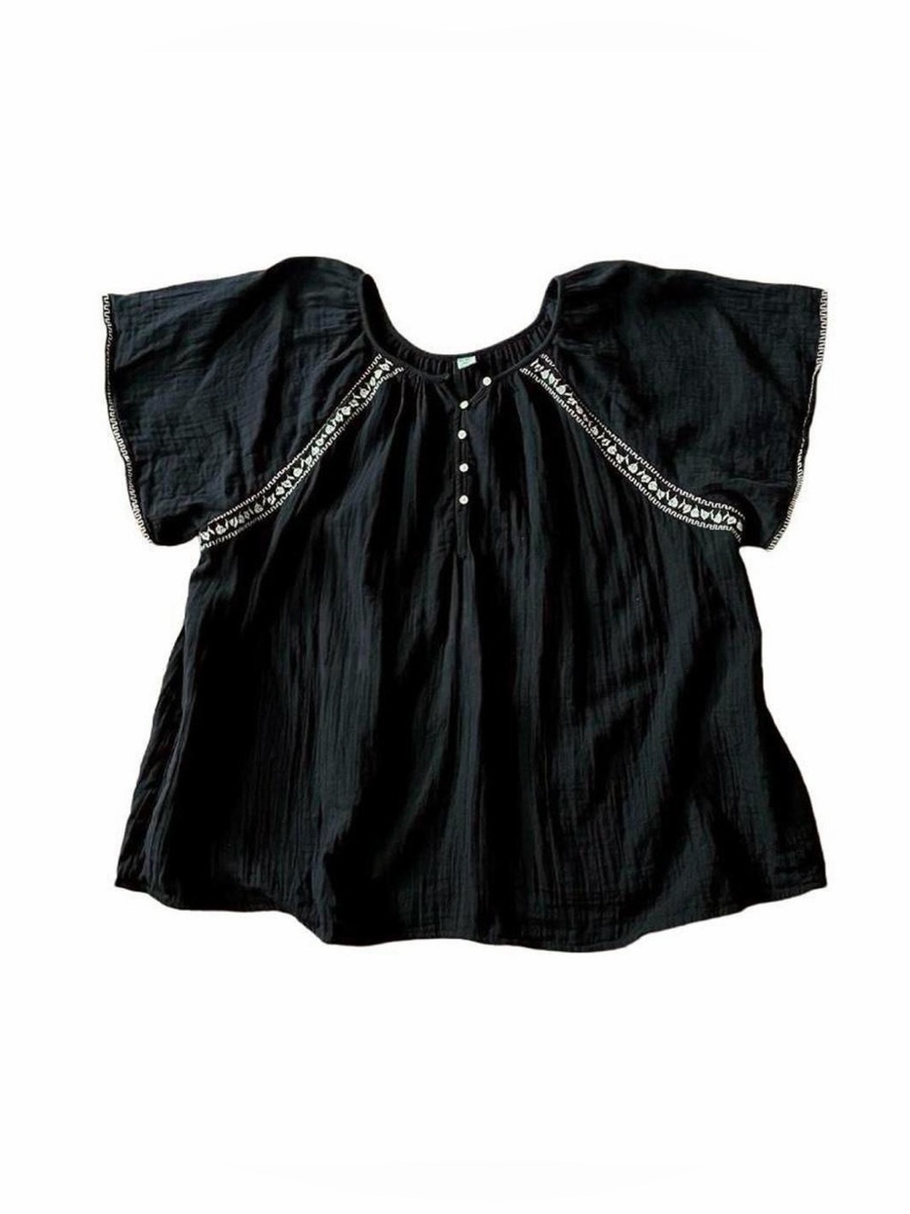 Old Navy Boho Embroidered Flutter Sleeve Top 3X